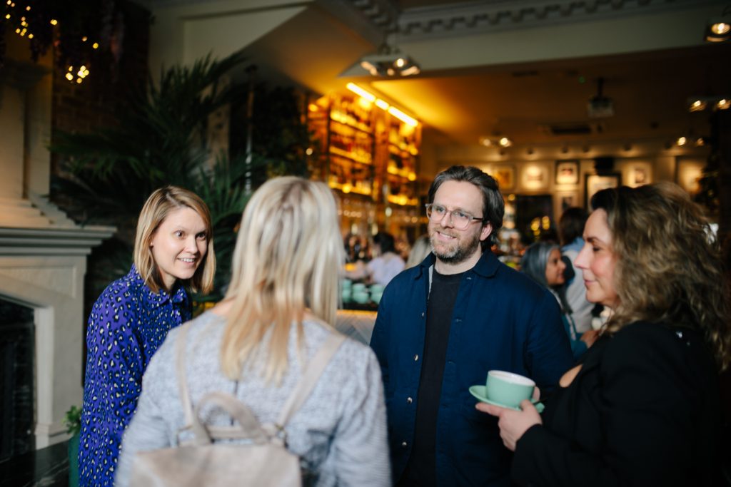 Sam at Networking Event